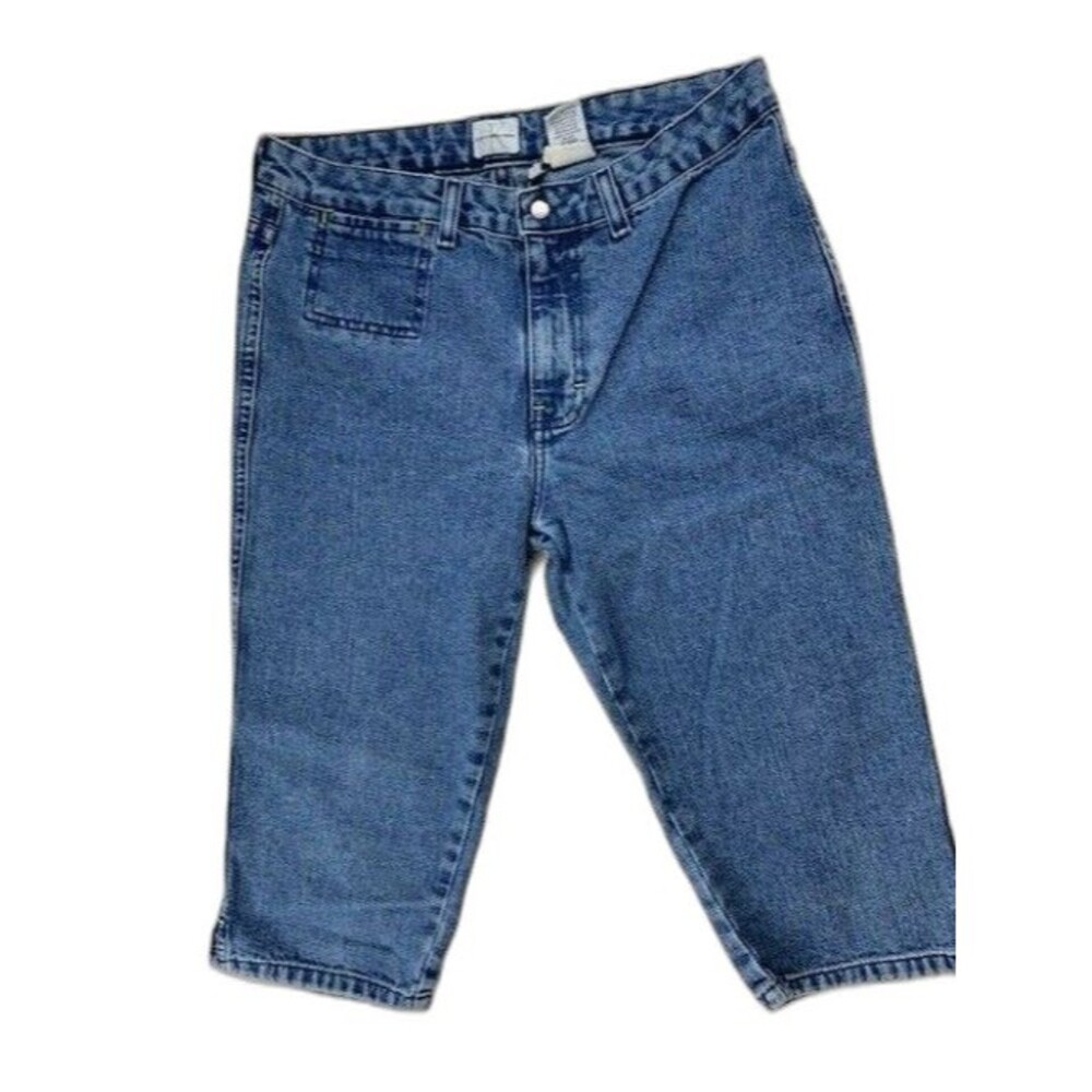 Calvin Klein Size 7 Womens Capri Crop Mid Rise Medium Wash